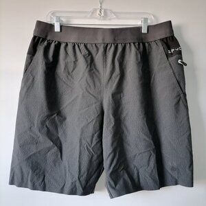 Spyder Active Mens Charcoal Black High Rise Elastic Waist Running Shorts Size XL